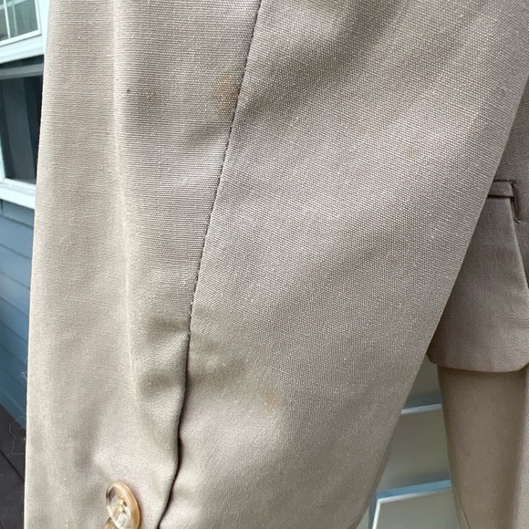 Vintage Trojan Deluxe Clothes Of Hollywood Tan 2 Button Blazer Men’s Size - Picture 7 of 11